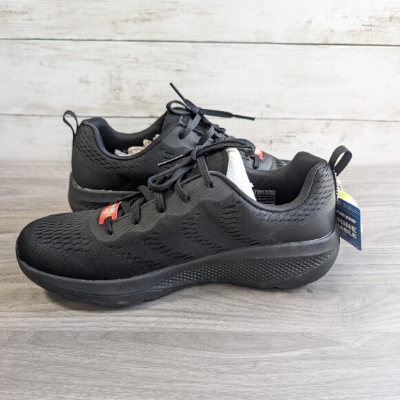 Skechers Go Run Performance Size 7 Wide Air Cooled Goga Mat Lightweight Black - Picture 5 of 9